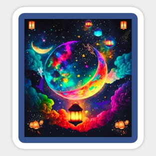 Lights In The Night Sky Sticker